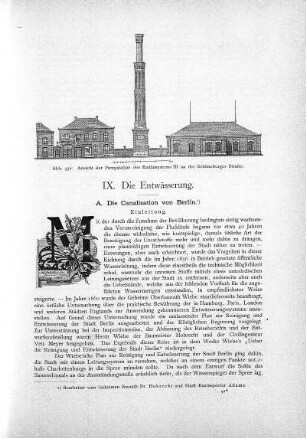 IX. Die Entwässerung