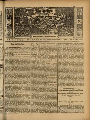 Ausgabe vom Sonntag, den 14. Juli 1912.