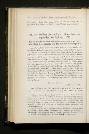 26. Die Wellentheorie findet einen hervorragenden Verfechter. 1760.
