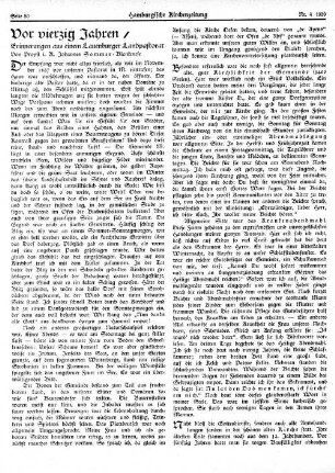 Vor vierzig Jahren : Erinnerungen aus einem Lauenburger Landpastorat