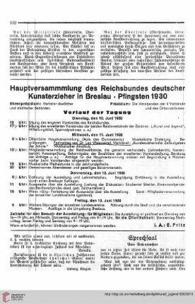 Sprechsaal / Buchbesprechungen / Schreibe in Angelegenheit / Umschau