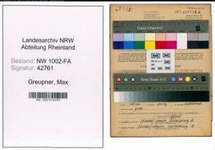 Entnazifizierung Max Greupner, geb. 26.08.1902 (Baecker)