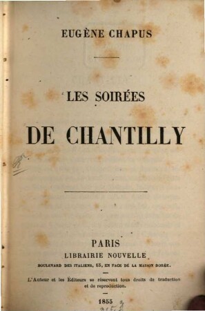 Les soirées de Chantilly