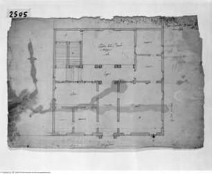Bologna, Palazzo Bocchi, Grundriss des Erdgeschosses
