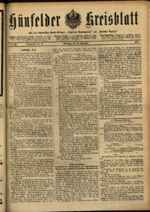 Ausgabe vom Dienstag, den 30. Dezember 1913.