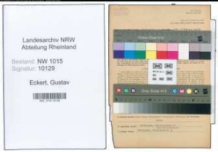 Entnazifizierung Gustav Eckert , geb. 14.06.1891 (Direktor)