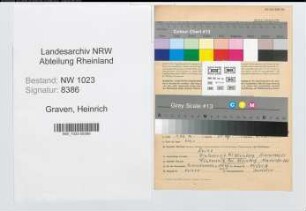 Entnazifizierung Heinrich Graven , geb. 16.01.1897 (Landwirt)