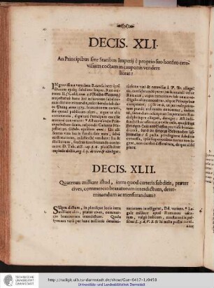 Decis. XLI An Principibus sive Statibus Imperij e proprio suo hordeo cerevissiam coctam in cauponis vendere liceat?