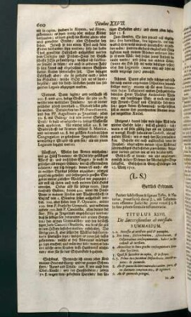 600-632, Titulus XXVII. De successionibus ab intestato - Titulus XXX. De decimis, primitiis, & oblationibus