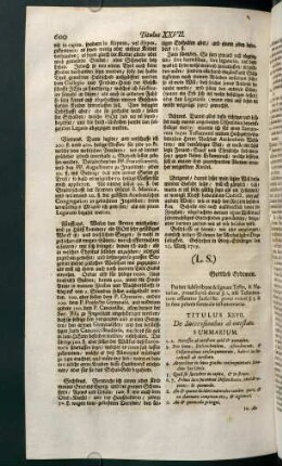 600-632, Titulus XXVII. De successionibus ab intestato - Titulus XXX. De decimis, primitiis, & oblationibus