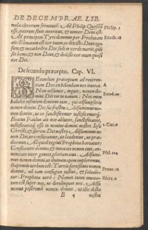 De secundo praecepto. Cap. VI.