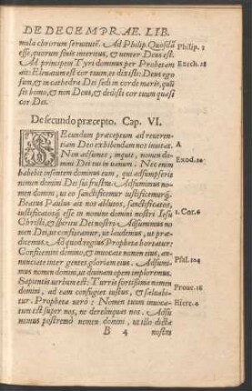 De secundo praecepto. Cap. VI.