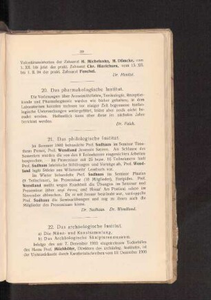 21. Das philologische Institut.