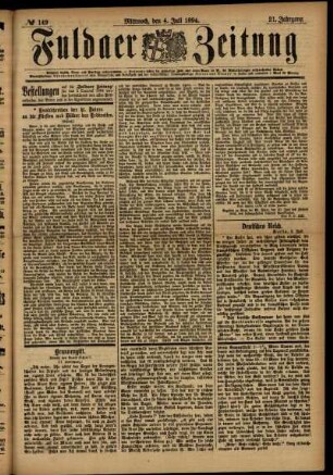 Ausgabe vom Mittwoch, den 04. Juli 1894.