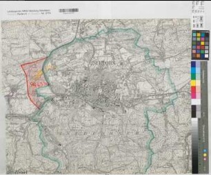 Oestrich (Iserlohn) Grundstücksabtretungen an die Stadt Iserlohn 1941 1 : 25 000 55,5 x 66 Einzeichnung in Druck Regierung Arnsberg Nr. 17784