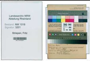 Entnazifizierung Fritz Striepen , geb. 22.10.1899 (Gastwirt)