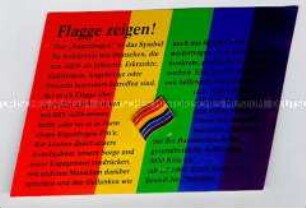 AIDS-Hilfe, "Flagge zeigen" (auf Papier geheftet)