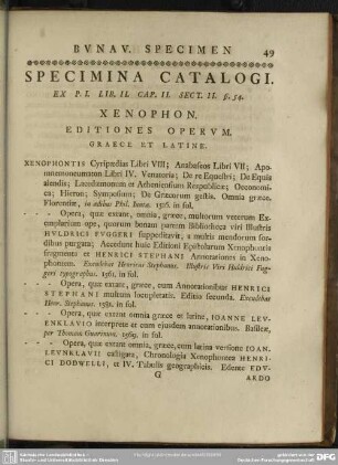 Specimina Catalogi