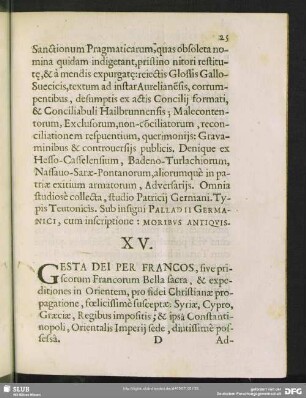 XV. Gesta Dei Per Francos