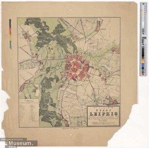 Situations-Plan der Stadt Leipzig