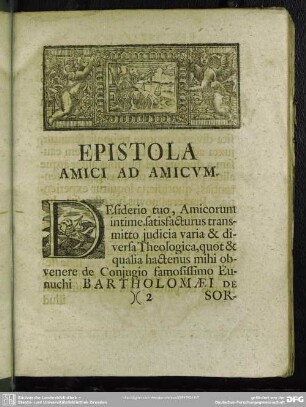 Epistola Amici Ad Amicum