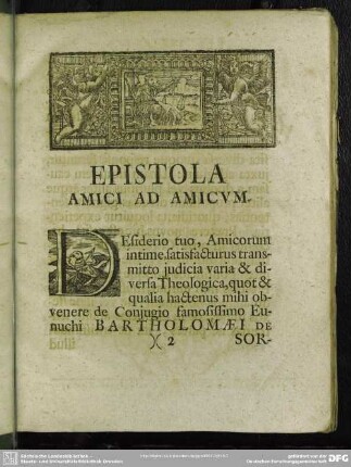 Epistola Amici Ad Amicum