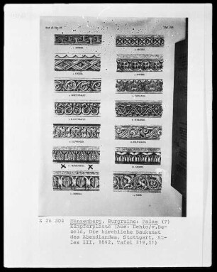 Münzenberg, Burgruine, Palas (?), Kämpferplatte