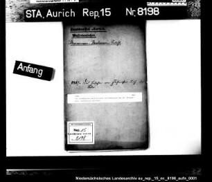 Die Genehmigung zum Einlassen von Flutwasser bei der Breinermoor-Backemoorer Sielacht