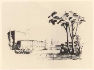 Stadthalle und Stadttheater, Siegen: Ausschnitt von Inv.Nr. 36928