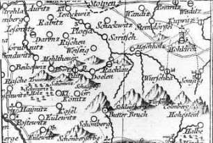 Hochkirch-Meschwitz. Oberlausitzkarte, Schenk, 1759