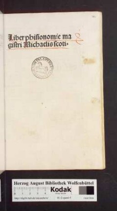 Liber phisionomie magistri Michaelis scoti