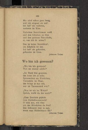 Wo bin ich gewesen ?