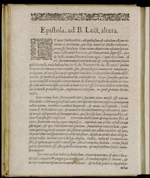Epistola, ad B. Lect. altera.