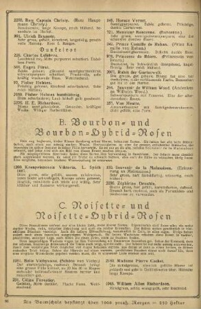 B. Bourbon- und Bourbon-Hybrid-Rosen