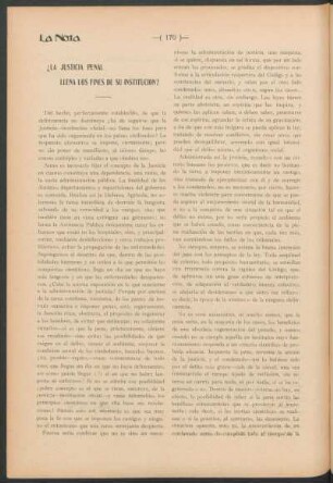 ¿La justicia penal llena los fines de su institución?