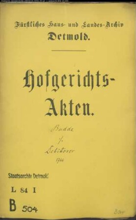 Budde, Kaufmann Sohns Vormunde Fontain und Koch in Detmold gegen Debitoren