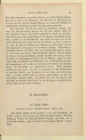 II. Kulturbilder