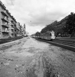 Verbreiterung der nördlichen Fahrbahn der Durlacher Allee zwischen Georg-Friedrich- und Bernhardstraße.
