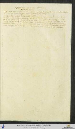 Handschriftliche Argumenta in artem Poeticam