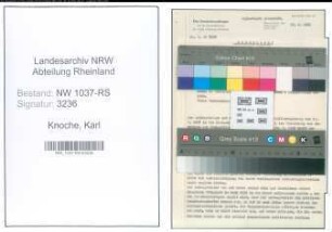 Entnazifizierung Karl Knoche , geb. 18.07.1900 (Lehrer)