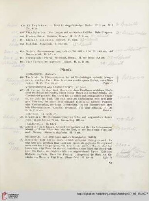 Plastik (Nr. 486-529)