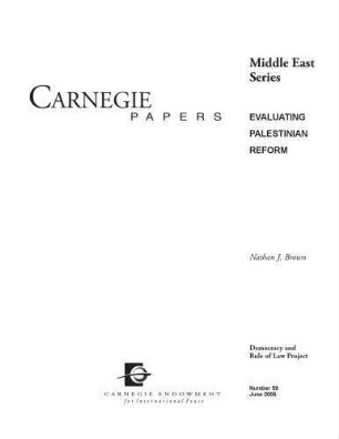 Evaluating Palestinian reform