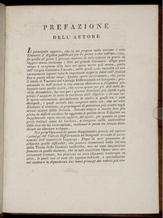 Prefazione Dell' Autore.