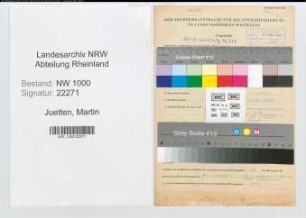 Entnazifizierung Martin Juetten, geb. 11.12.1910 (Lehrer)