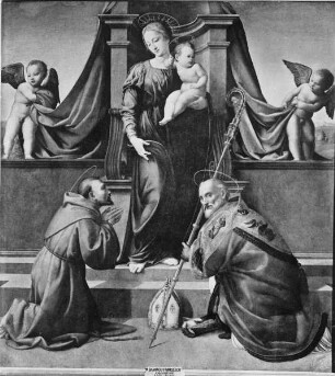 Madonna mit Kind und den Heiligen Zanobius und Franziskus