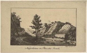 Ansicht des Plauenschen Grundes mit dem Kupferhammer (Pulvermühle, Garnisonsmühle)