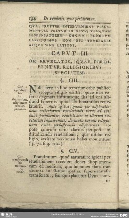 Caput III. De Revelatis, Quae Perhibentur, Religionibus Speciatim