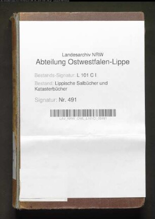 Salbuch des Amtes Barntrup von 1858 (Duplikat)