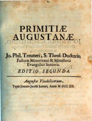 Primitiae Augustanae