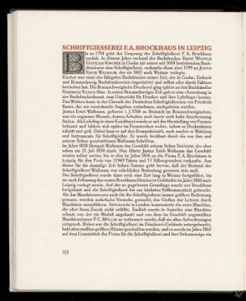 Schriftgiesserei F. A. Brockhaus in Leipzig